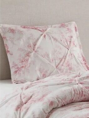 Elegant ~ Sham PINK & White Floral Pillow Sham ~ Machine Washable ~
Discontinued